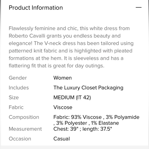 Roberto Cavalli White Knit Dress M - Picture 11 of 11